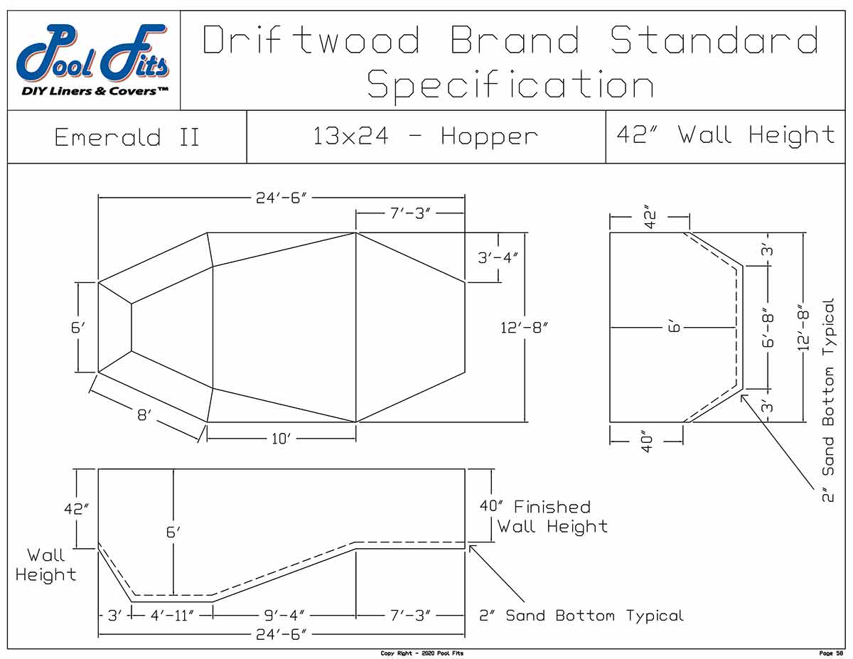 Driftwood 13' x 24' Hopper Specifications