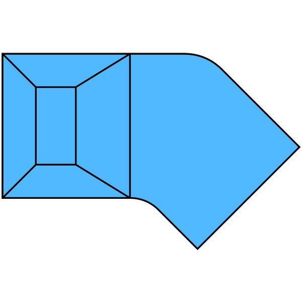 Lazy-L Radius Pool Shape