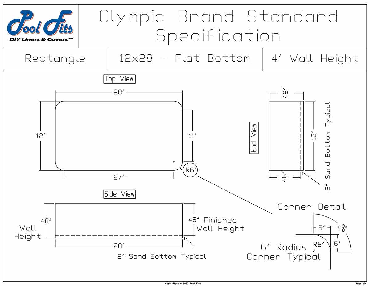 Olympic 12' x 28' Flat Bottom