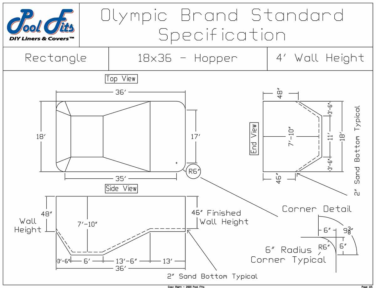 Olympic 18' x 36' Hopper