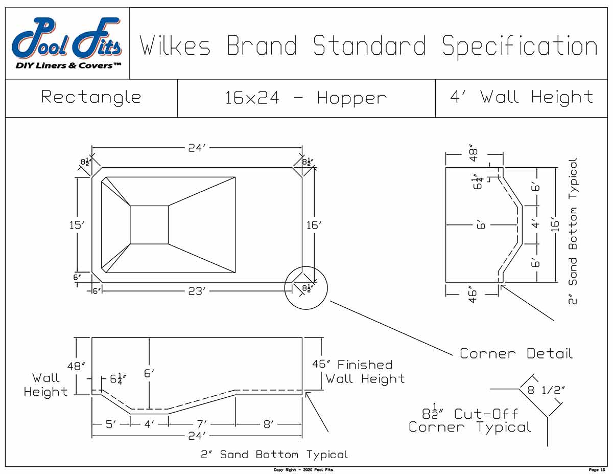 Wilkes 16' x 24' Hopper