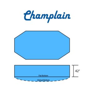 Champlain Swimming Pool Emerald Flat | Dished Bottom Diagram