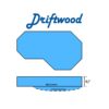 Driftwood Swimming Pool Kidney Flat | Dished Bottom Diagram