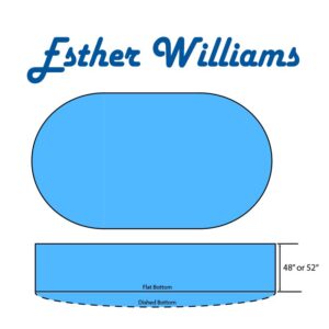 Esther Williams Swimming Pool Oval Flat | Dished Bottom Diagram