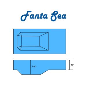 Fanta Sea Swimming Pool Rectangle New Deep End (NDE) Diagram
