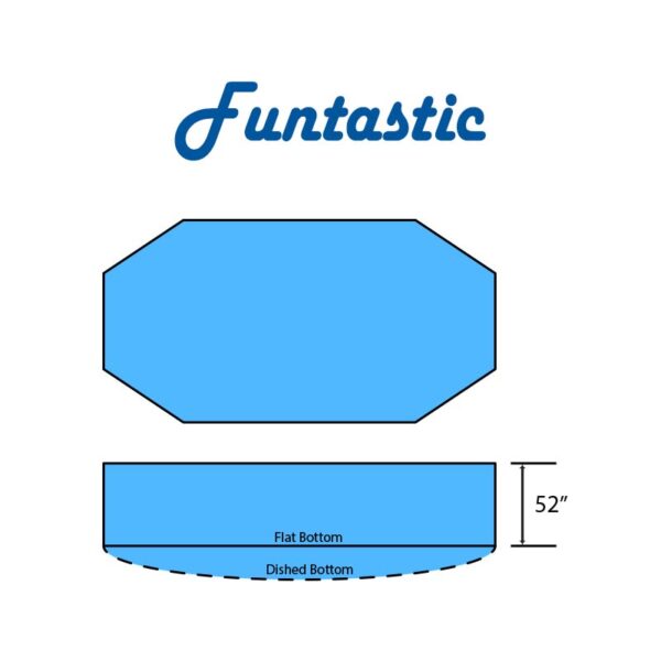 Funtastic Swimming Pool Grecian Flat | Dished Bottom Diagram