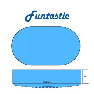 Funtastic Swimming Pool Oval Flat | Dished Bottom Diagram