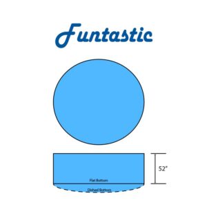 Funtastic Swimming Pool Round Flat | Dished Bottom Diagram
