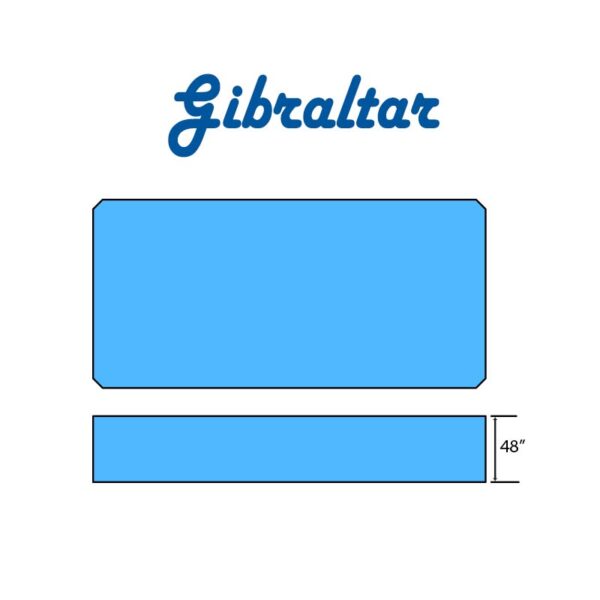 Gibraltar Swimming Pool Rectangle Flat Bottom Diagram