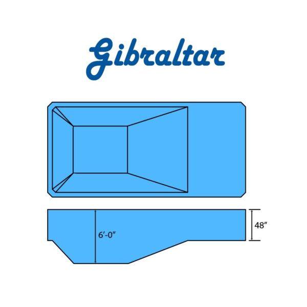 Gibraltar Swimming Pool Rectangle Hopper Bottom Diagram