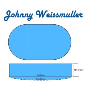 Johnny Weissmuller Swimming Pool Oval Flat | Dished Bottom Diagram
