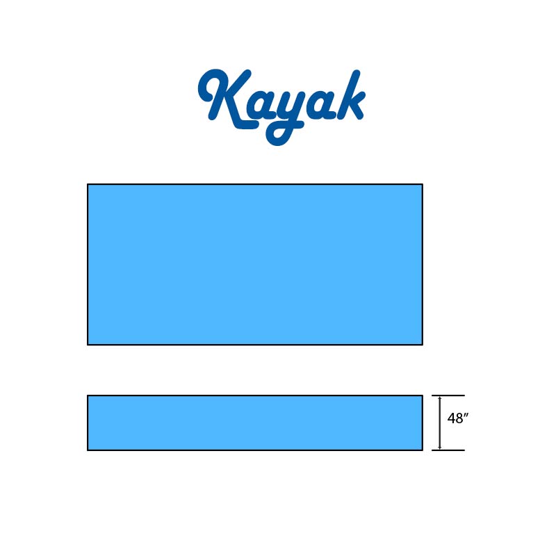 Kayak Swimming Pool Rectangle Flat Bottom Diagram