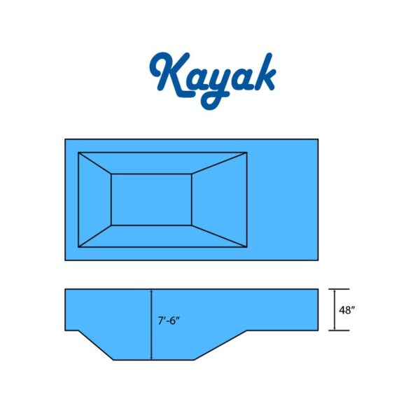 Kayak Swimming Pool Rectangle Full Hopper Bottom Diagram