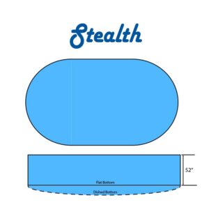 Stealth Swimming Pool Oval Flat Bottom Diagram
