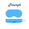 Triumph Swimming Pool Crescent Straightback Flat Bottom Diagram