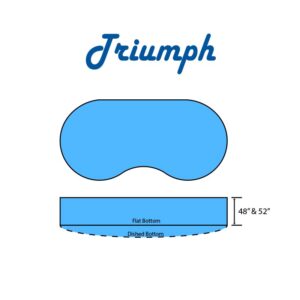 Triumph Swimming Pool Crescent Straightback Flat Bottom Diagram