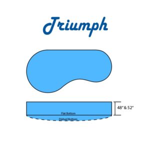 Triumph Swimming Pool Kidney Straightback Flat Bottom Diagram