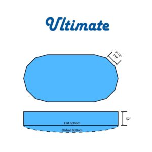 Ultimate Swimming Pool Oval Flat Bottom Diagram