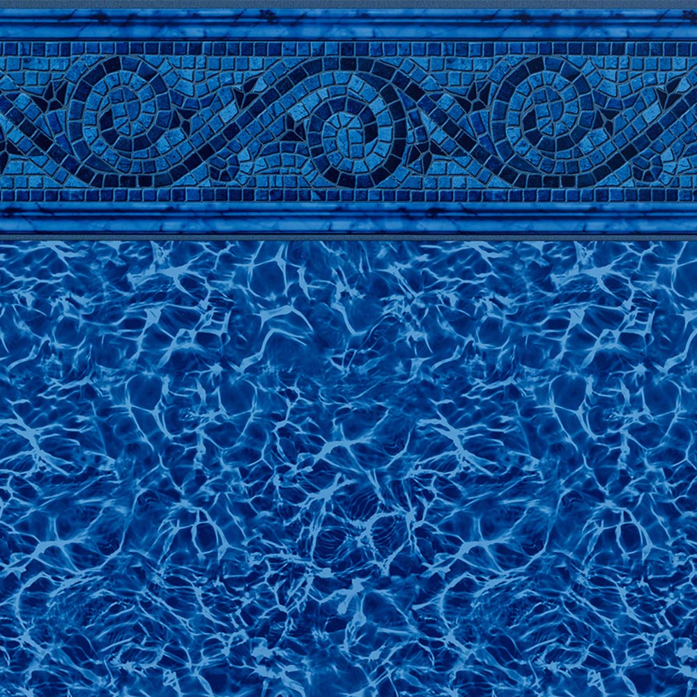 Pool Fits Siesta Wave Blue Tile Blue Diffusion Floor Inground Pool Liner Pattern