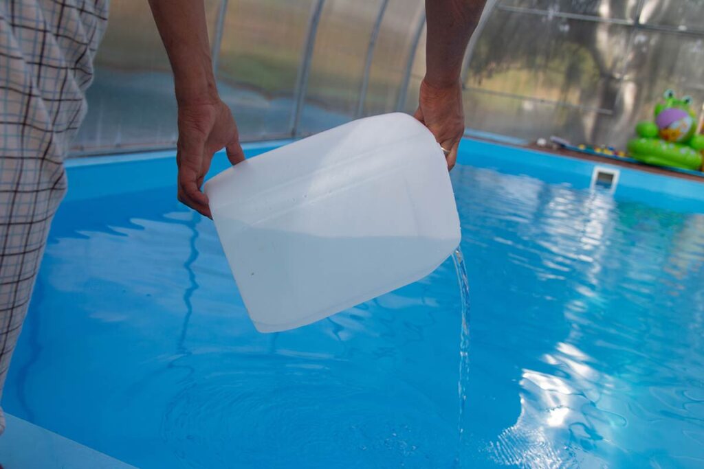 Always Dilute Dry & Concentrated Chemicals before Adding to Pool Water