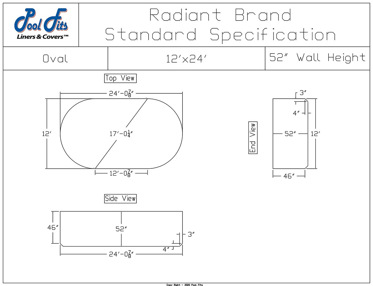 Radiant 12' x 24' Oval