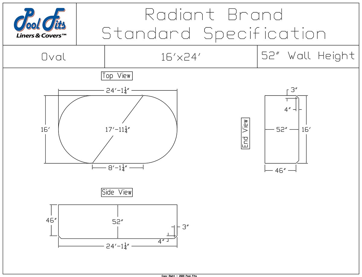 Radiant 16' x 24' Oval