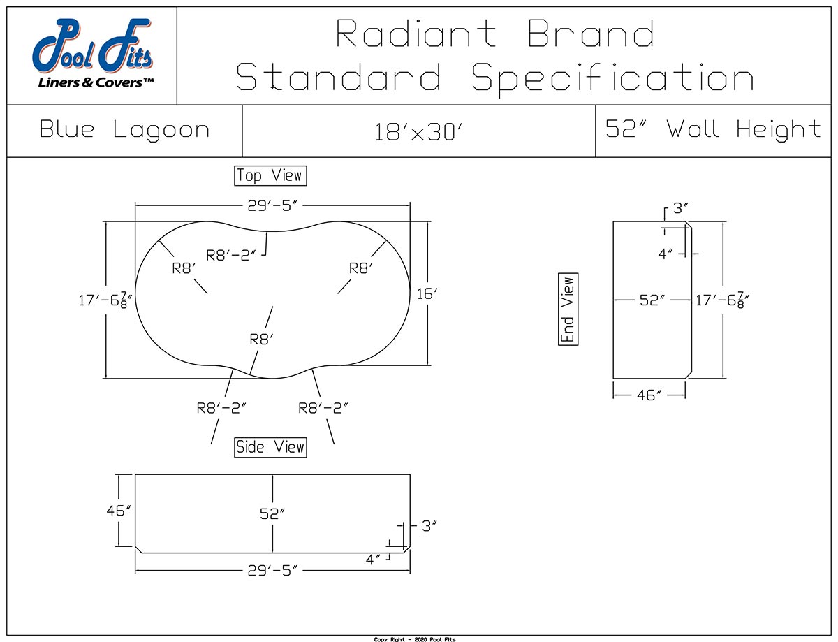 Radiant 18' x 30' Blue Lagoon