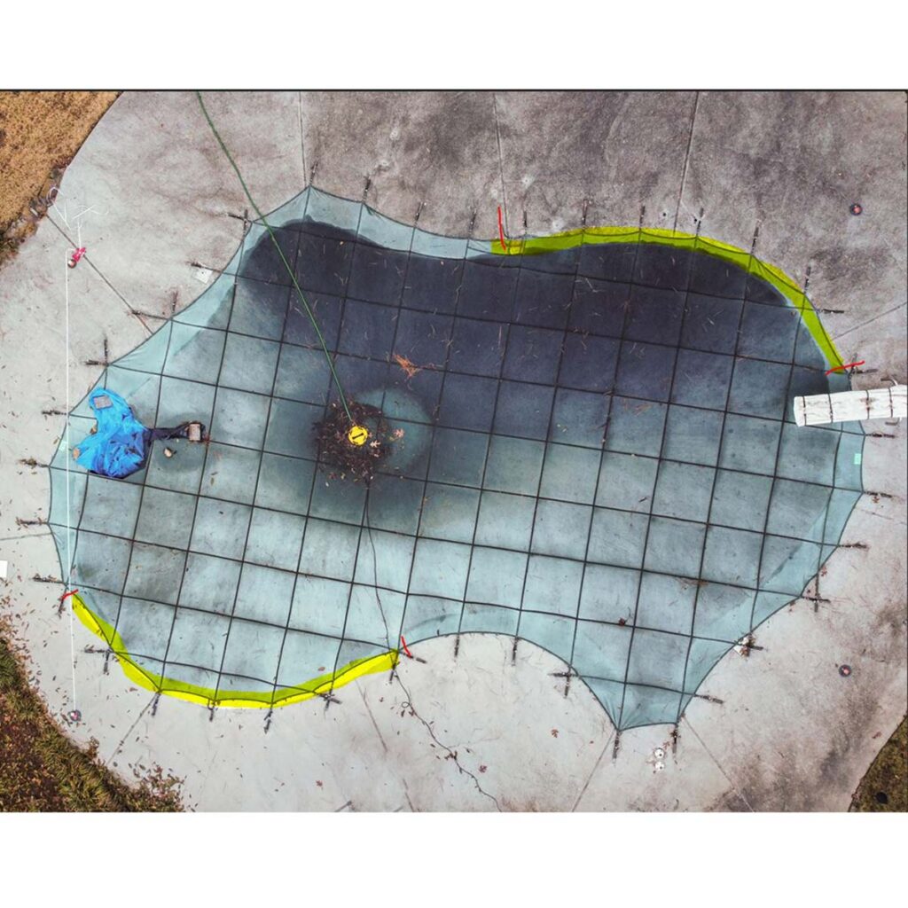 Pool Fitter Replacement Mesh Safety Cover - Before
