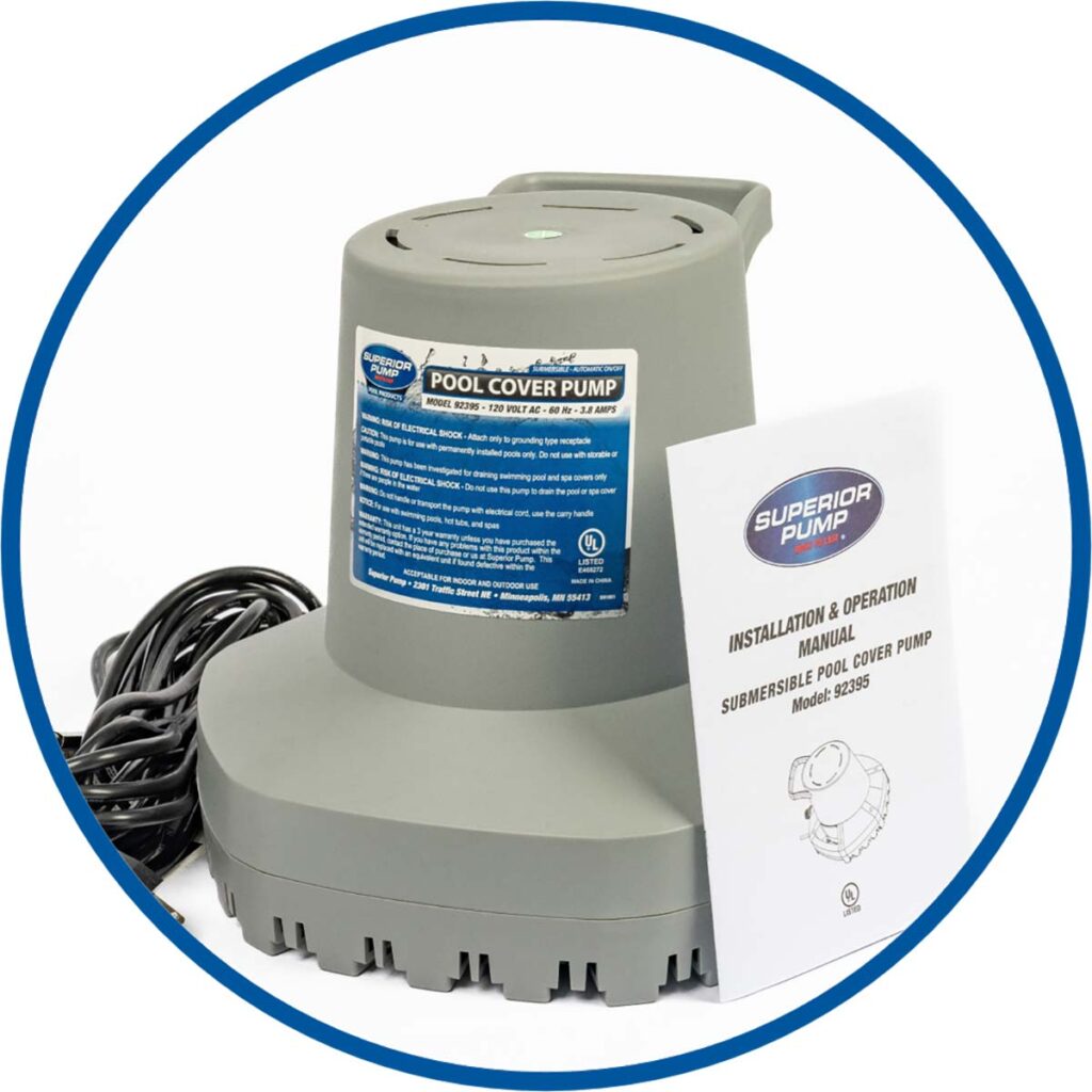 Automatic Drain Pump for Solid Covers - Superior Pool Cover Pump