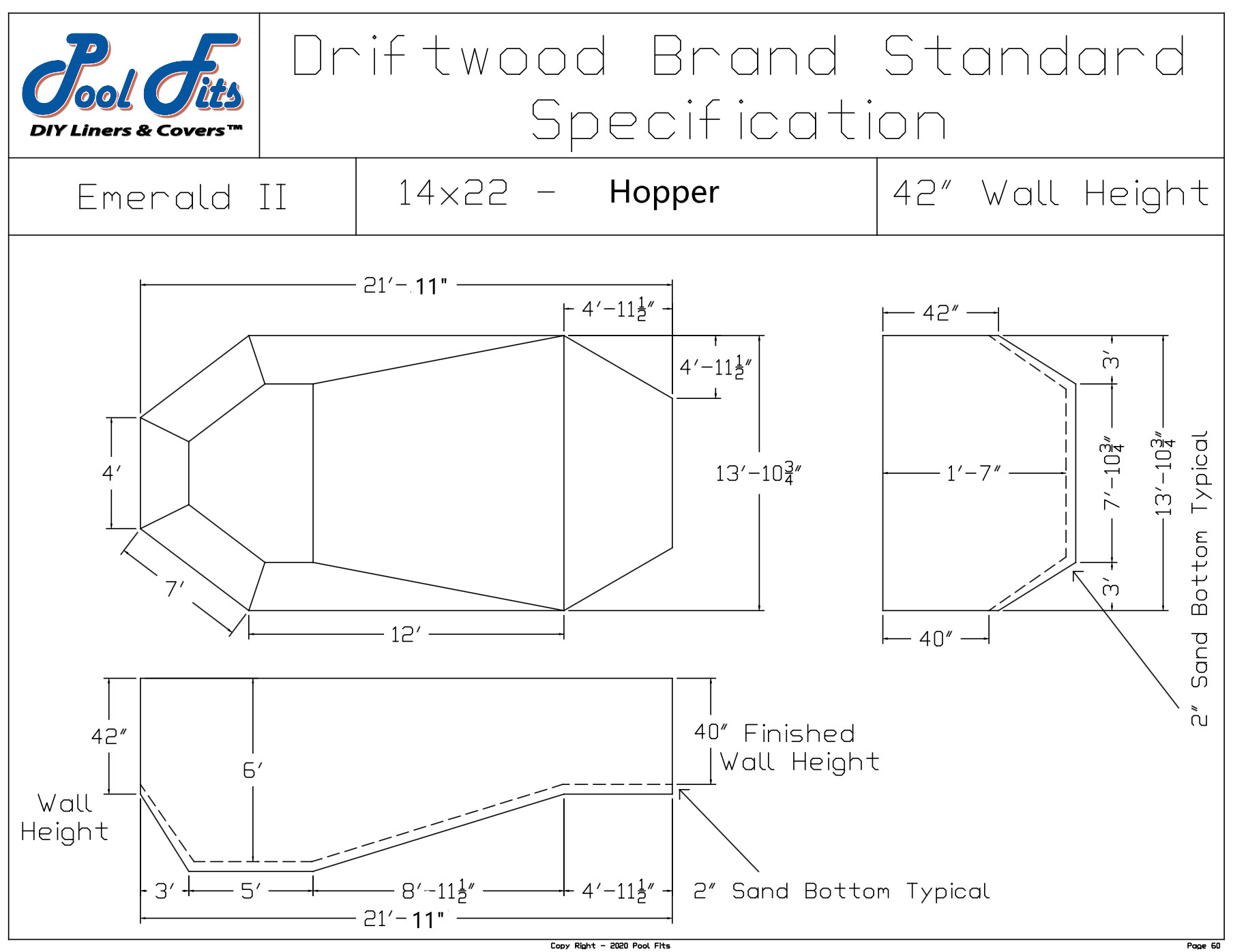 Driftwood 14'x22' Emerald II Hopper Spec Sheet