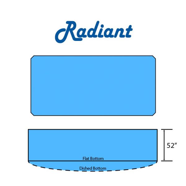 Radiant Rectangle Flat Bottom