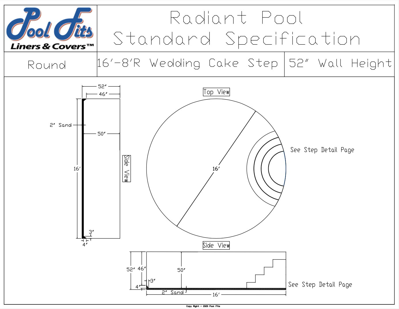 Radiant 16' Round With 8' Wedding Cake Step