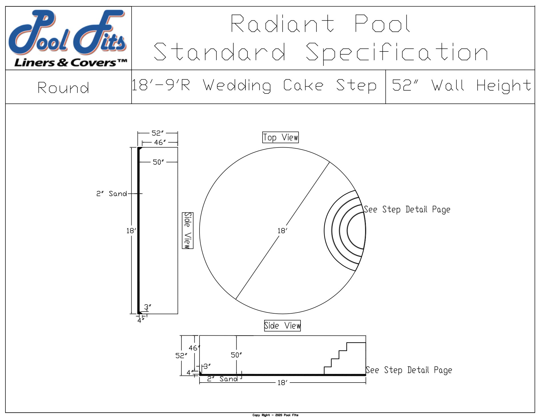 Radiant 18' Round With 9' Wedding Cake Step