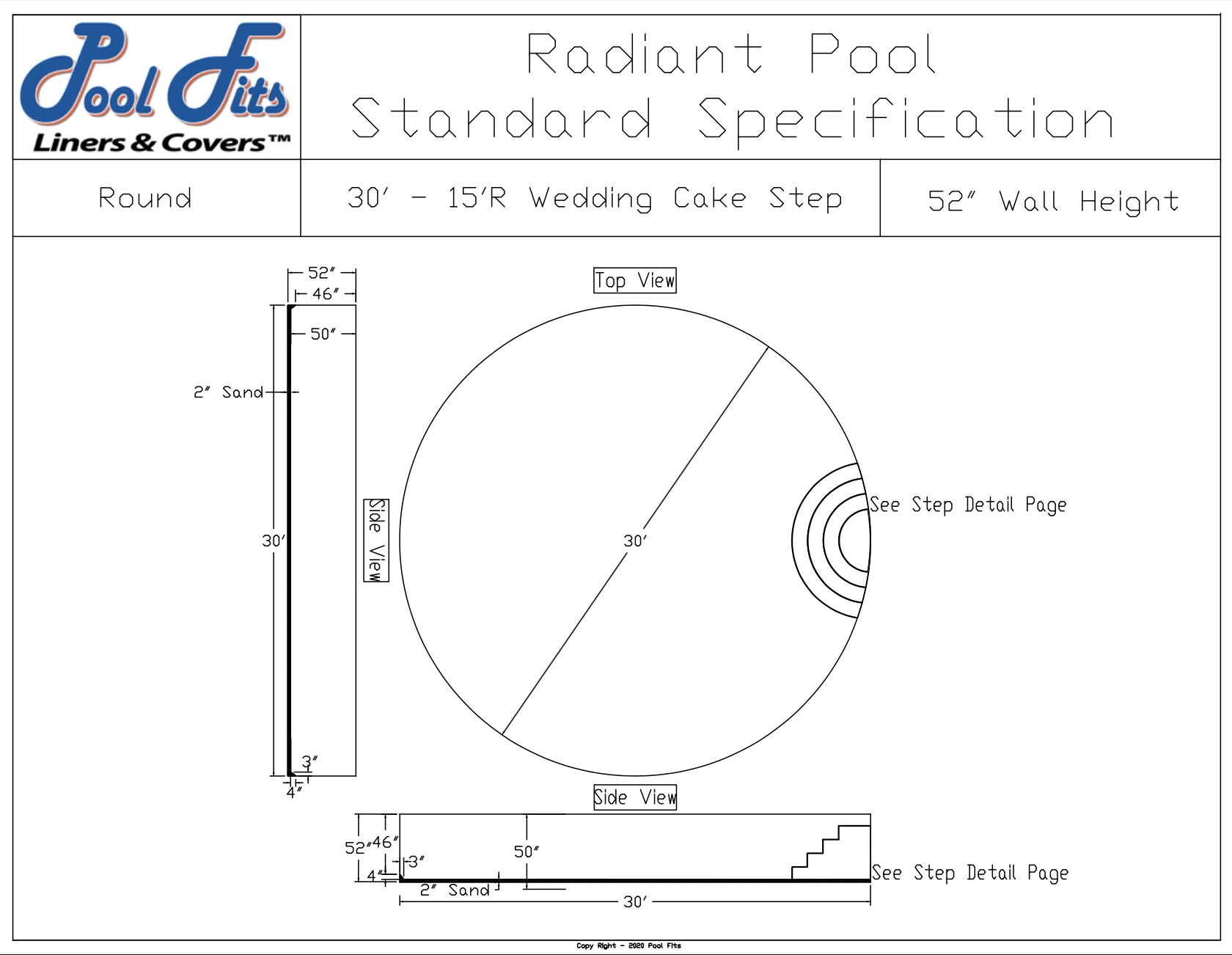 Radiant 30' Round With 15' Wedding Cake Step