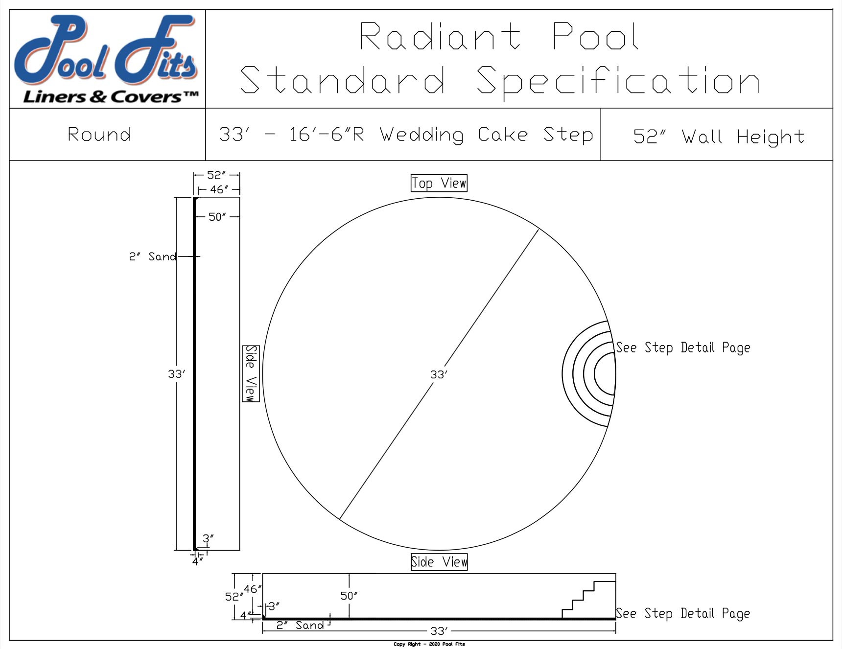 Radiant 33' Round With 16'-6" Wedding Cake Step