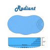 Radiant Blue Lagoon Wedding Cake Step Flat Bottom