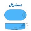 Radiant Oval Wedding Cake Step Flat Bottom