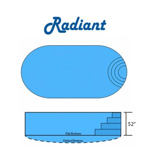 Radiant Oval Wedding Cake Step Flat Bottom
