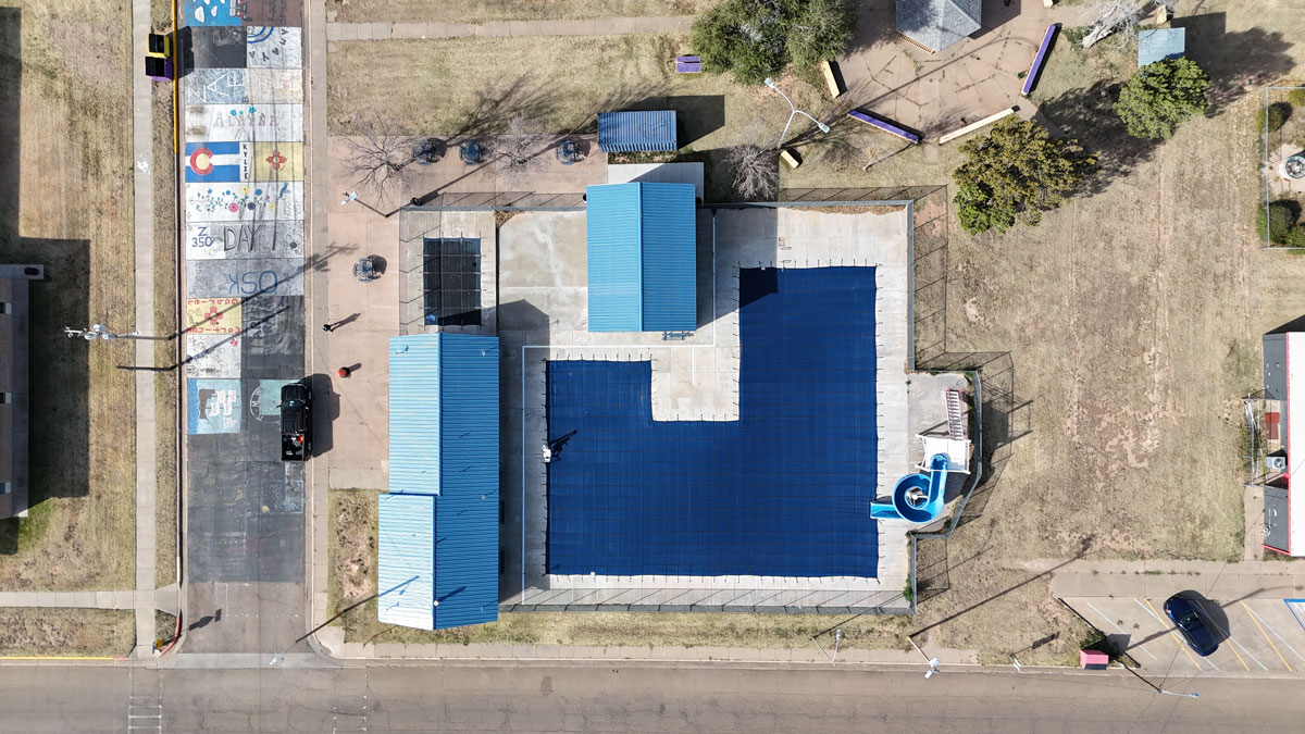 Custom Commercial Pool Safety Cover Bird Eye Community - Pool Fits